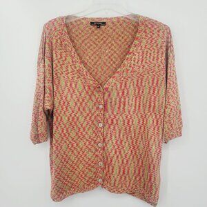 Renuar Marled Knit 3/4 Sleeve Button FrontCardigan